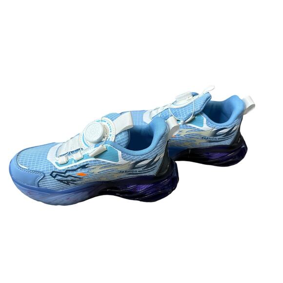 Japanese Style Brand Kids Fashion Sneakers Flywheel Laces Size 2 - Picture 4 of 7